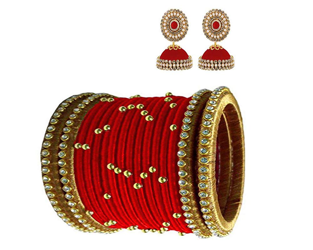 Silk Bangle Set for Women/Girls - Size 2/0